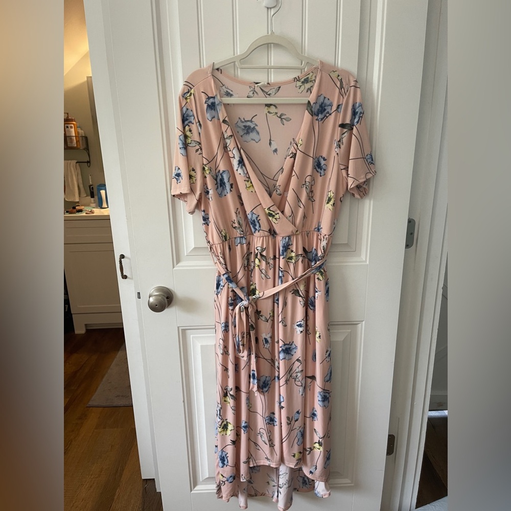 Pink blush floral dress